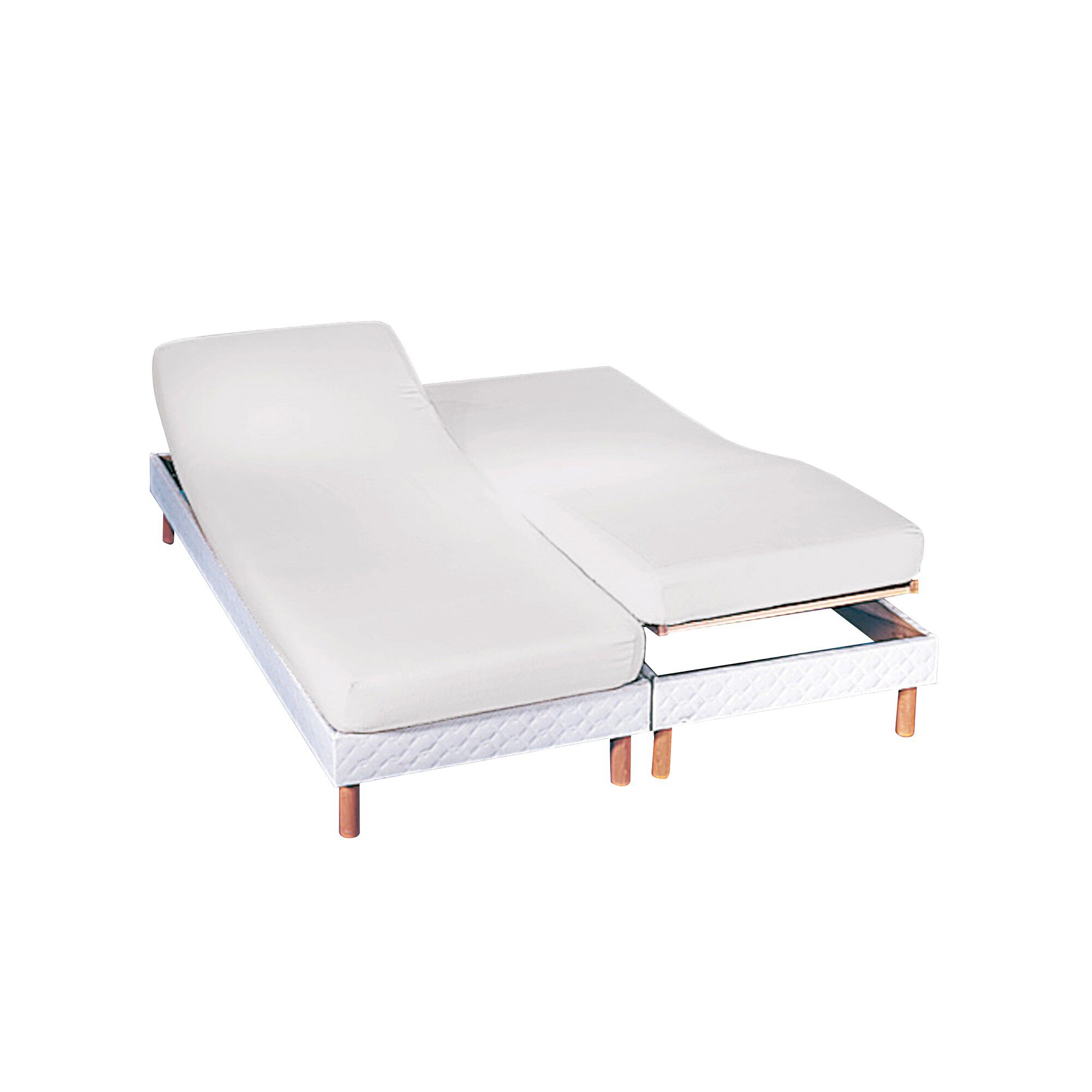 Drap-housse uni sommier articulé coton