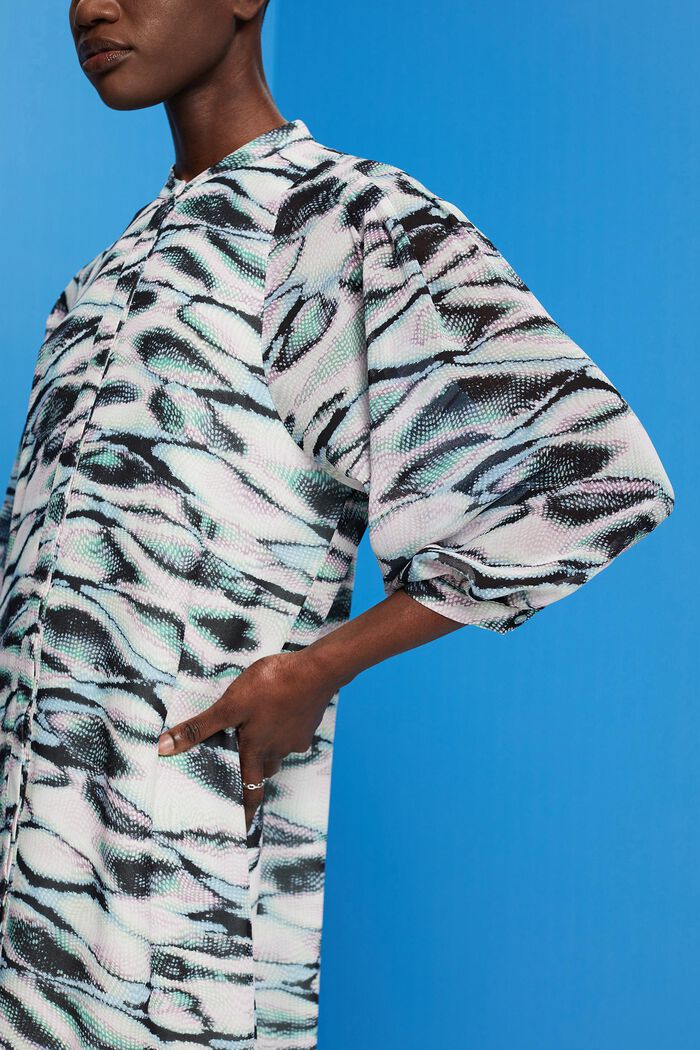 Recycelt: Midi-Kleid aus Chiffon