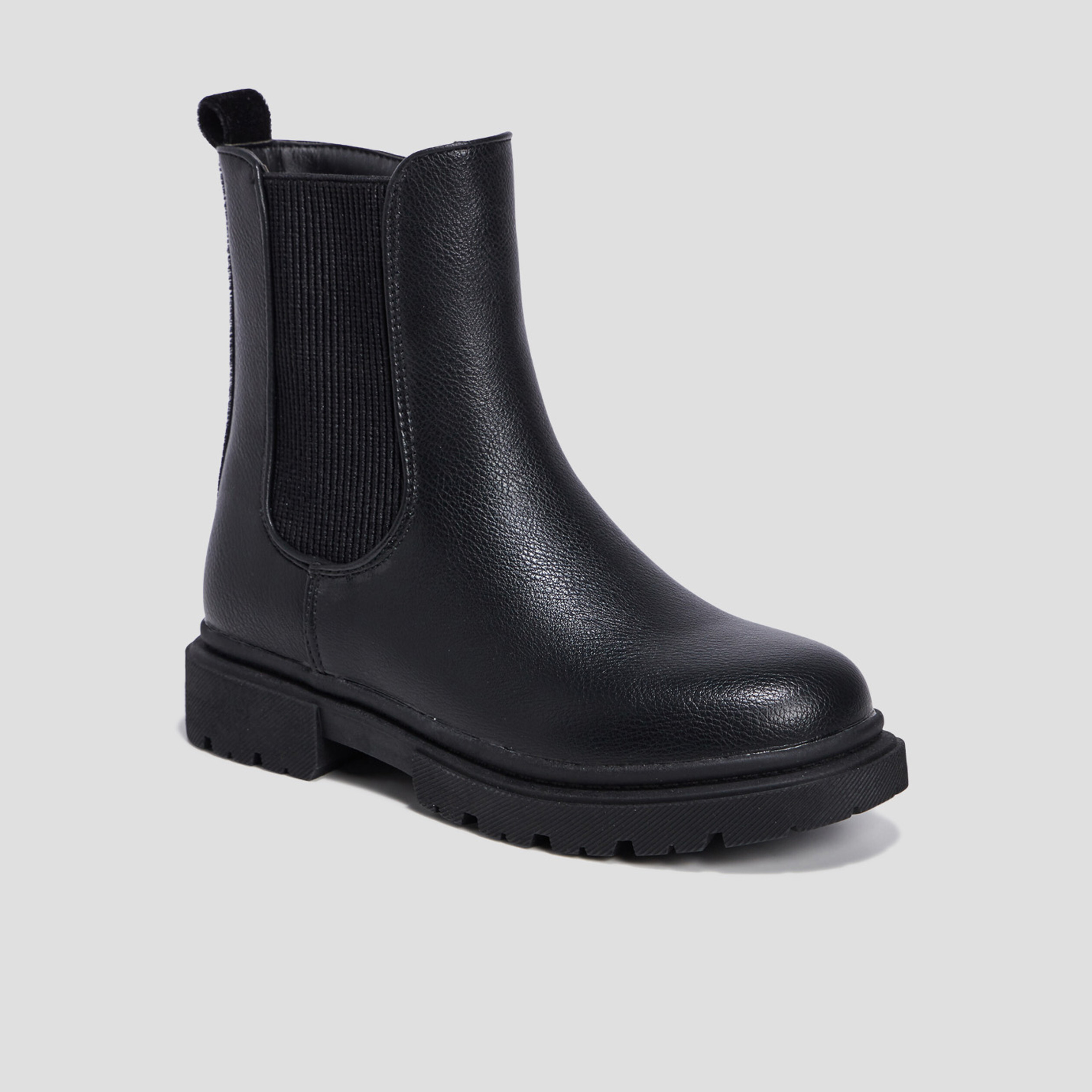 Bottines chelsea crantées noir fille | La Halle