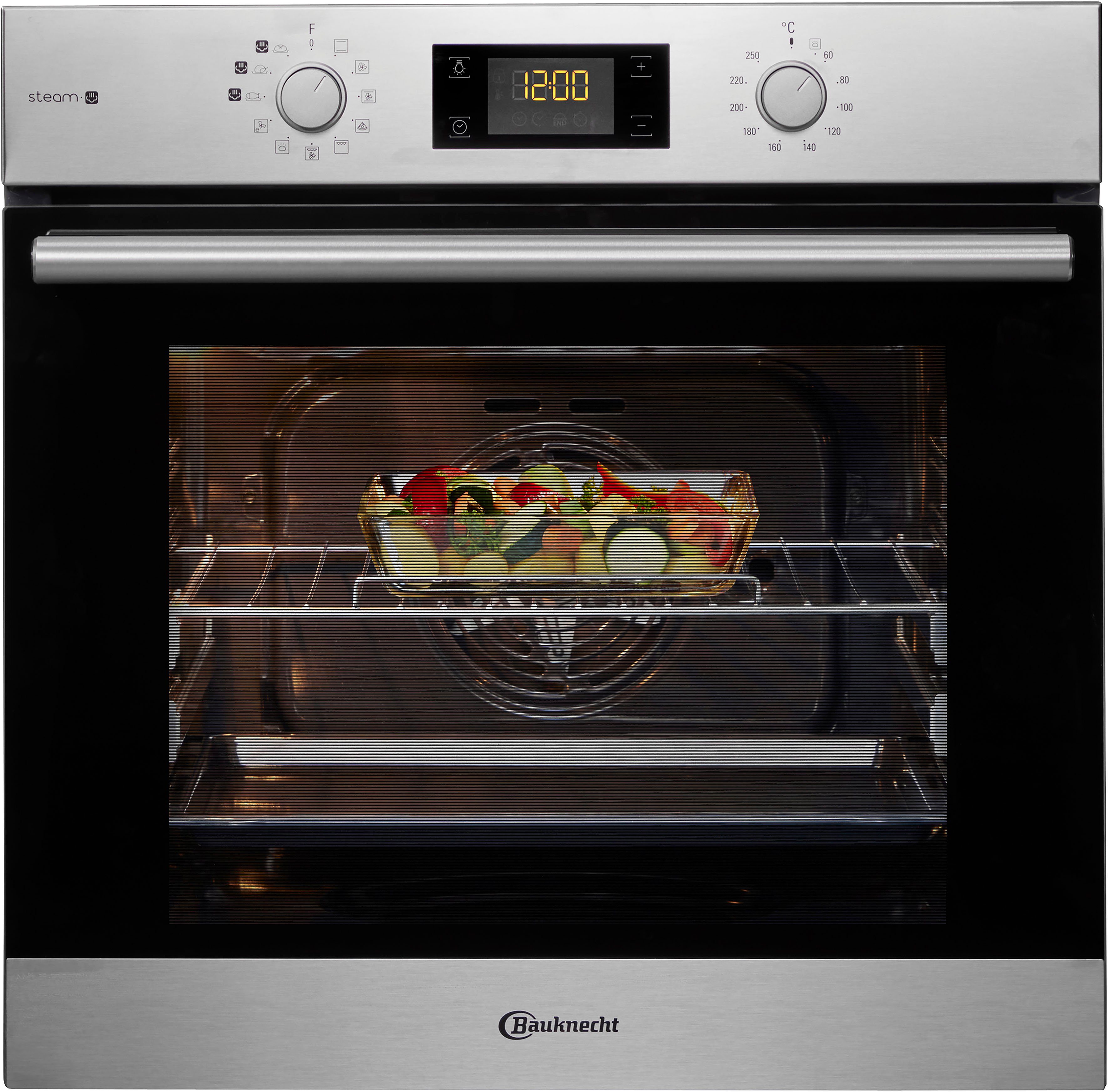BAUKNECHT Backofen-Set BAKO 700 STEAM, mit 2-fach-Teleskopauszug