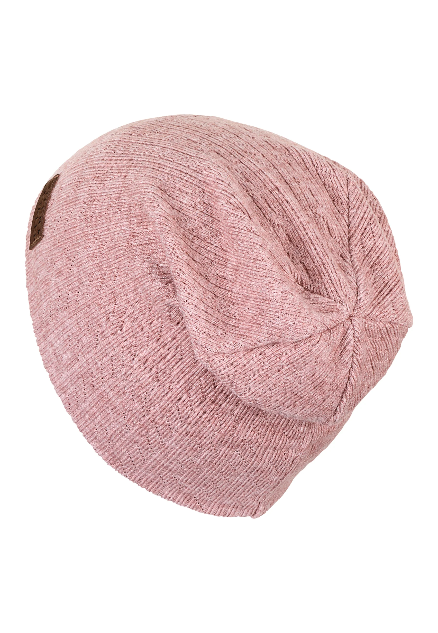 Slouch-Beanie mit Struktur aus Mischgewebe
