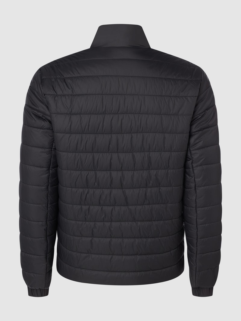 Steppjacke mit Label-Schriftzug in schwarz