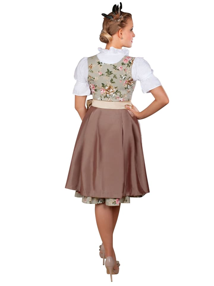 Edelnice Midi Dirndl 2-teilig in creme, grün günstig kaufen