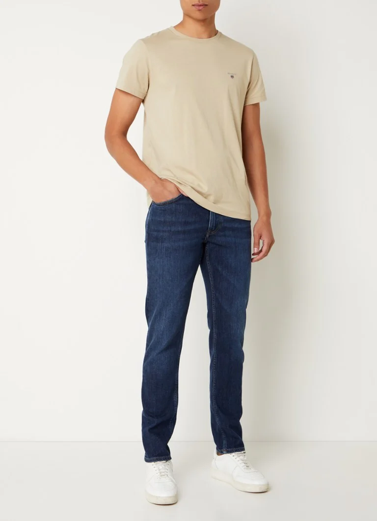 Jeans slim fit Jean Gant con tasche laterali e lavaggio medio