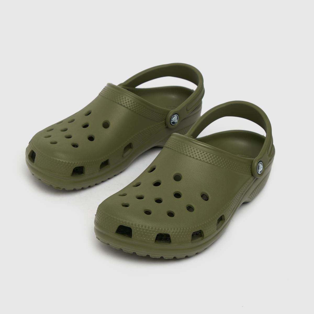 Crocs klasszikus klumpa szandál sötétzöld színben