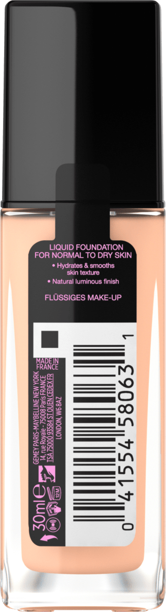 Foundation Fit Me Liquid, 105 Light, LSF 18, 30 ml