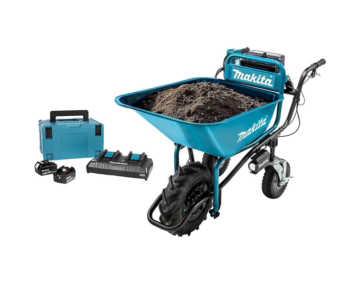 Makita DCU180 Bøtte 18V Trillebår + Bøtte + Startsett 18 Volt 5,0 Ah Li-ion