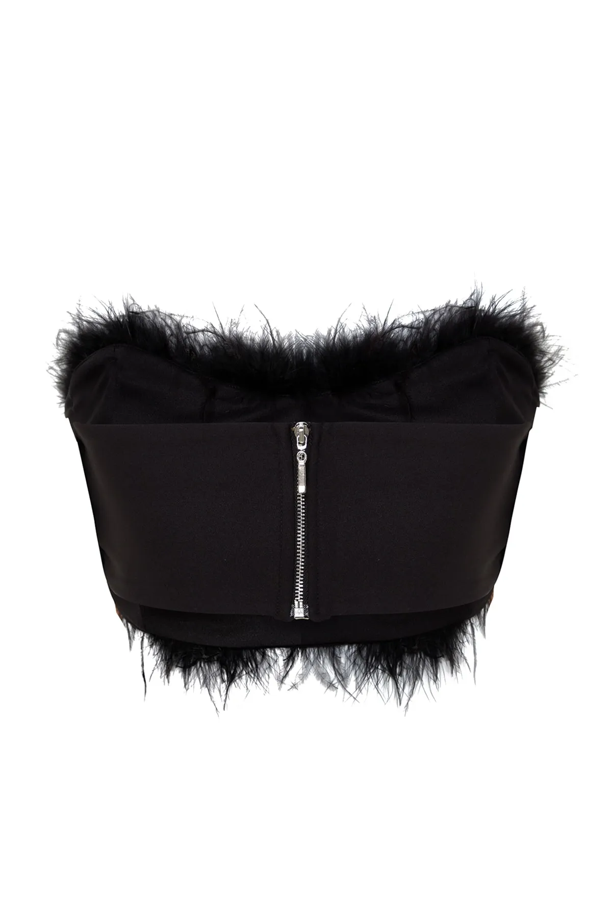 Trendyol Collection  Schwarzes, bauchfreies, gewebtes Bustier-Bustier TPRSS23BS00120