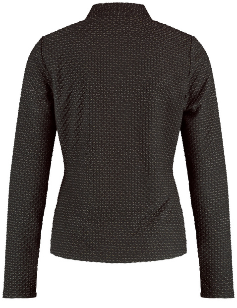 Langarmshirt mit Struktur und Lurex