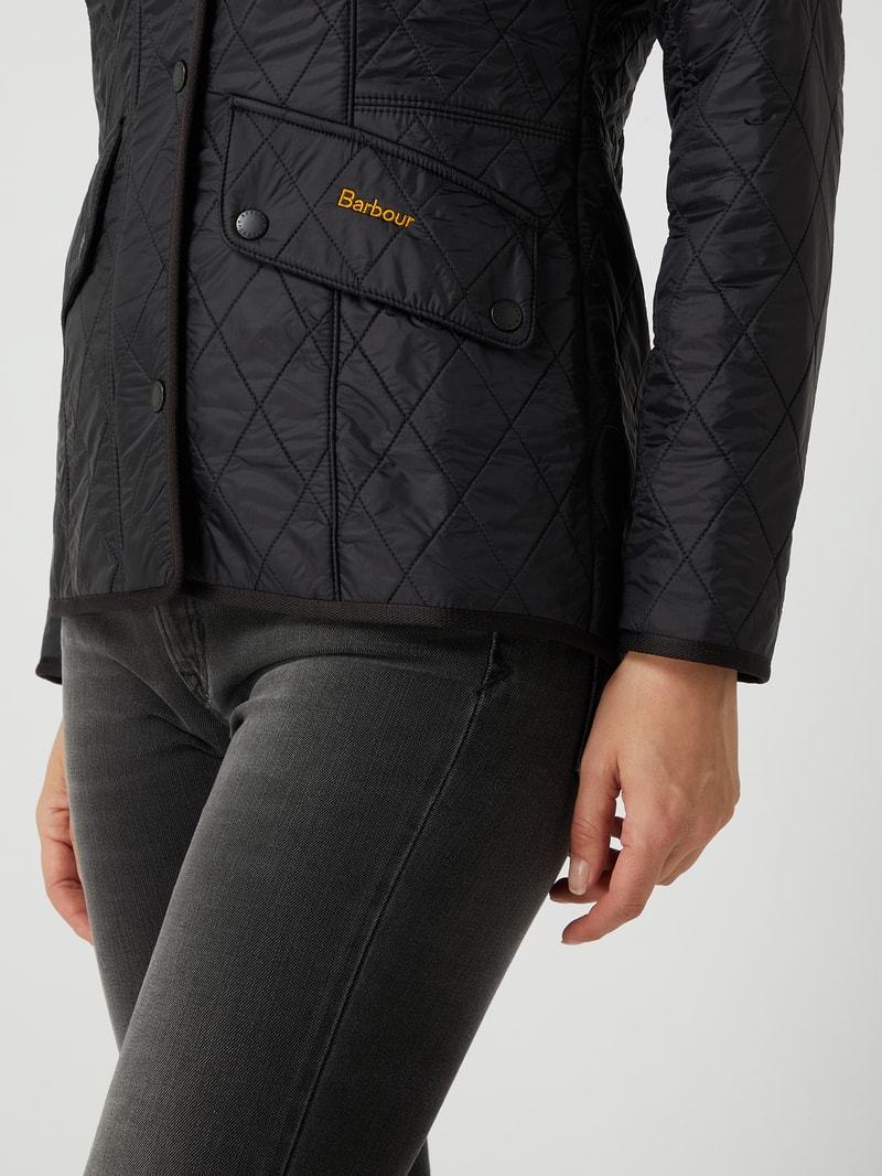 Steppjacke mit Fleecefutter Modell 'Cavalry' in schwarz