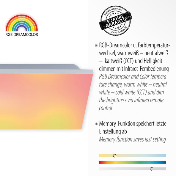 LED-Deckenleuchte Yukon, 24 W, 2.750 lm, 45 x 45 cm