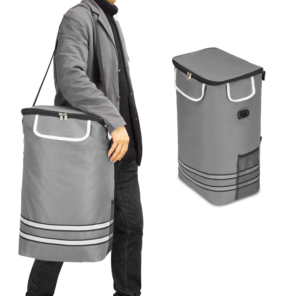 Monzana Einkaufstrolley Alu 35l 54 x 31 x 24cm grau
