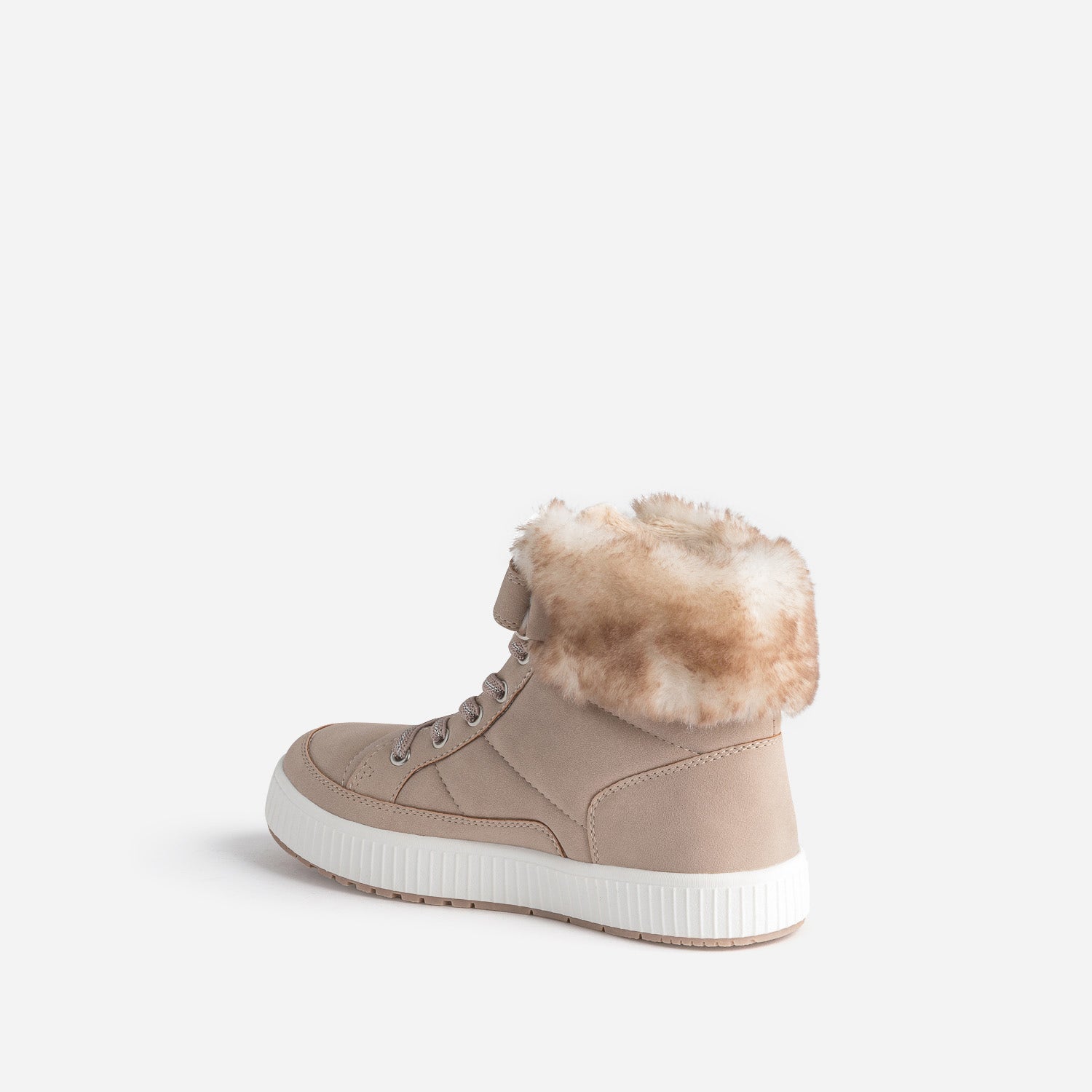 Basket BUGGY beige rosé fourrée