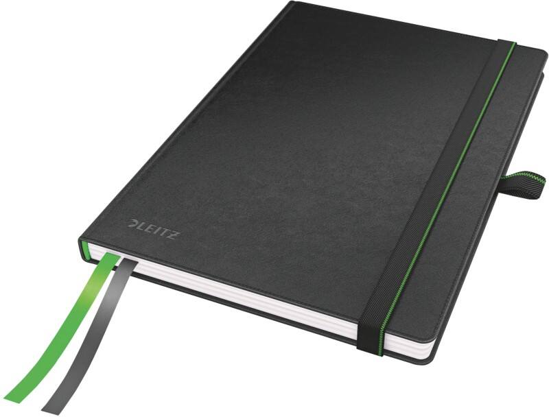Leitz Complete Notizbuch DIN A5 Kariert Gebunden Hardboard Schwarz Nicht perforiert 160 Seiten 80 Blatt