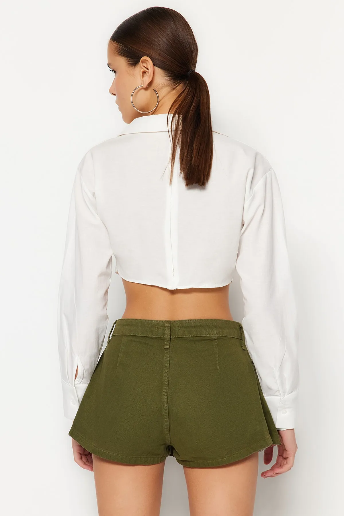Trendyol Collection  Shorts - Khaki - Niedriger Bund