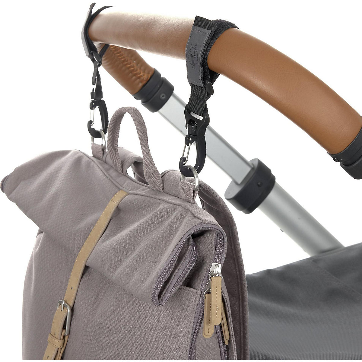 Wickelrucksack Rolltop rosewood/grey, inkl. Zubehör & Wickelunterlage