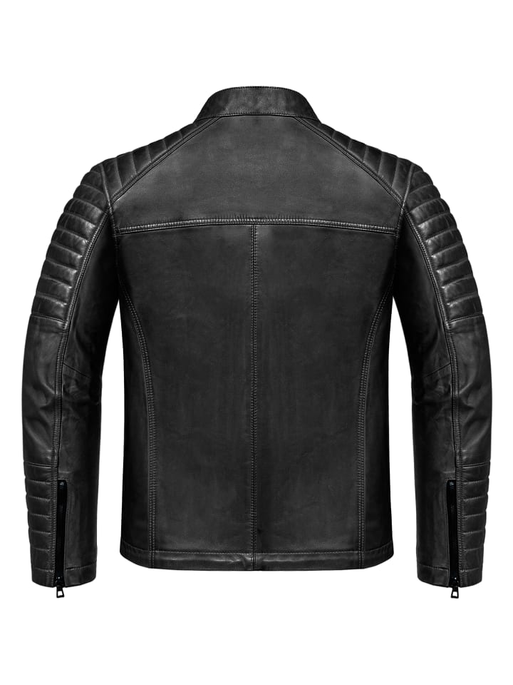 Amaci&Sons Lederjacke Ventura in Schwarz günstig kaufen