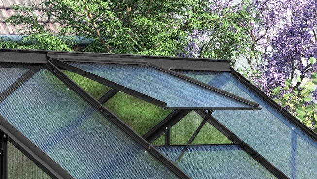 Vitavia Fenster Geeignet für: Calypso, Gewächshaus-Fensterrahmen aus Aluminium, ohne Fensterscheibe