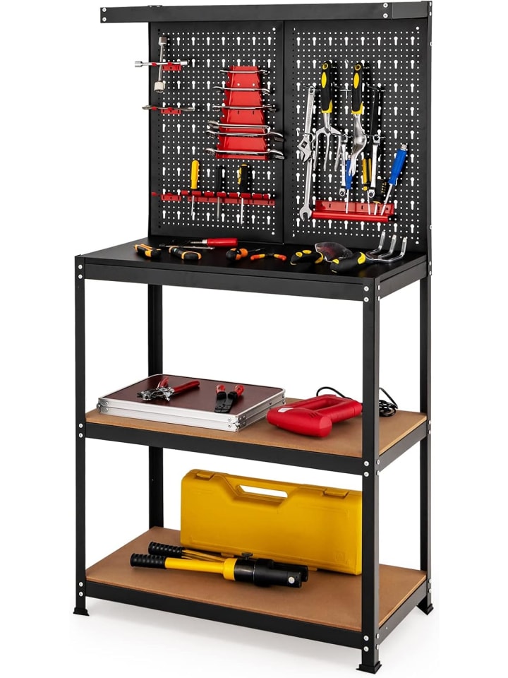 COSTWAY Werkbank 80,5 x 41 x 155 cm in Schwarz günstig kaufen onesize