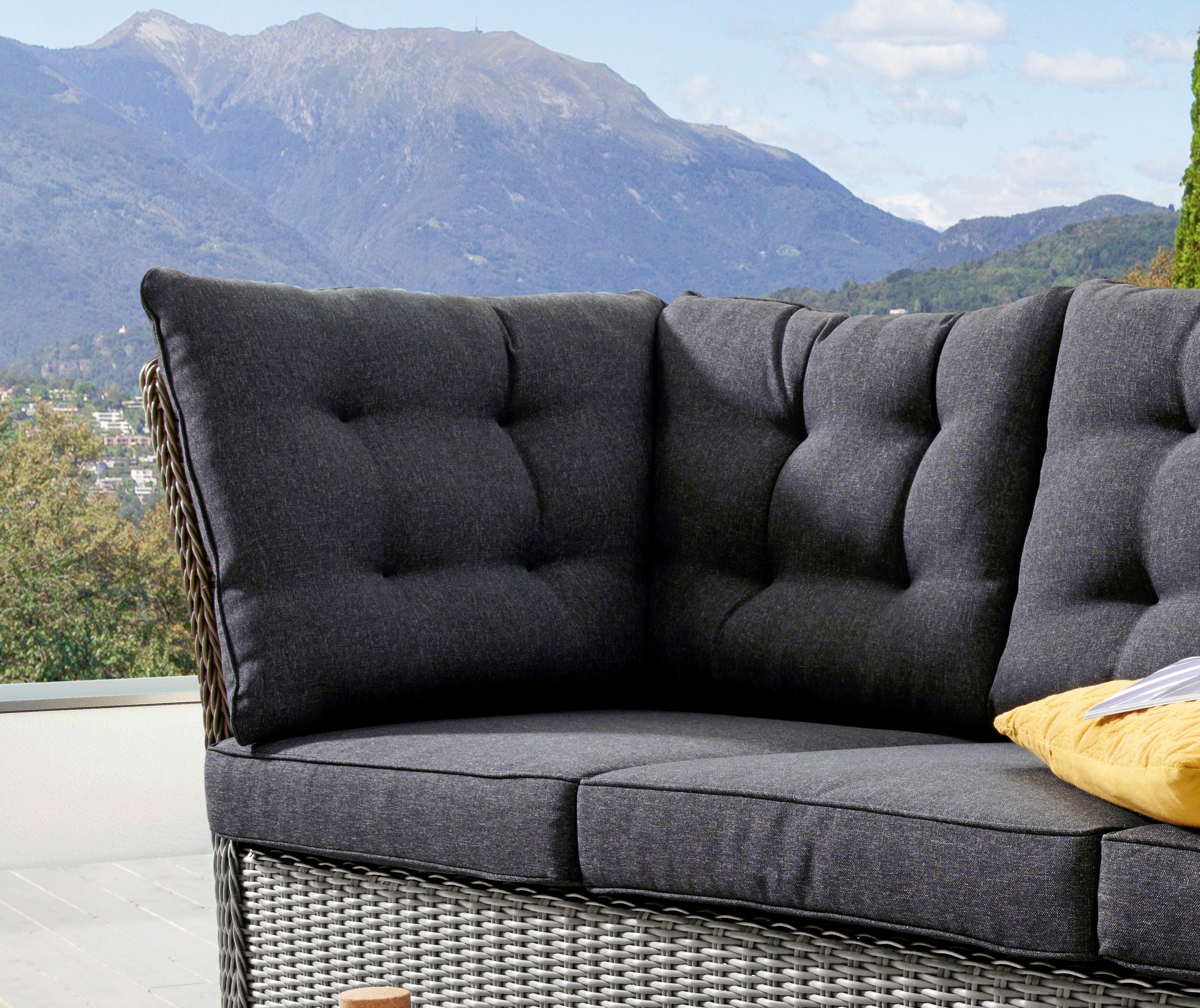 Destiny Loungesofa PALMA, Polyrattan, 3 Sitzplätze, inkl. Auflagen