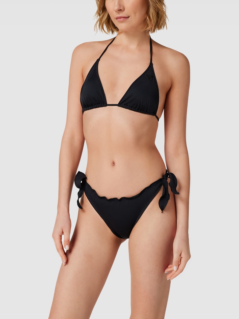 Bikini-Oberteil mit Spaghettiträger in schwarz
