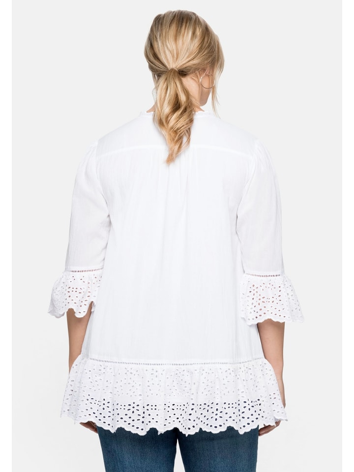 sheego Longtunika in weiß günstig kaufen