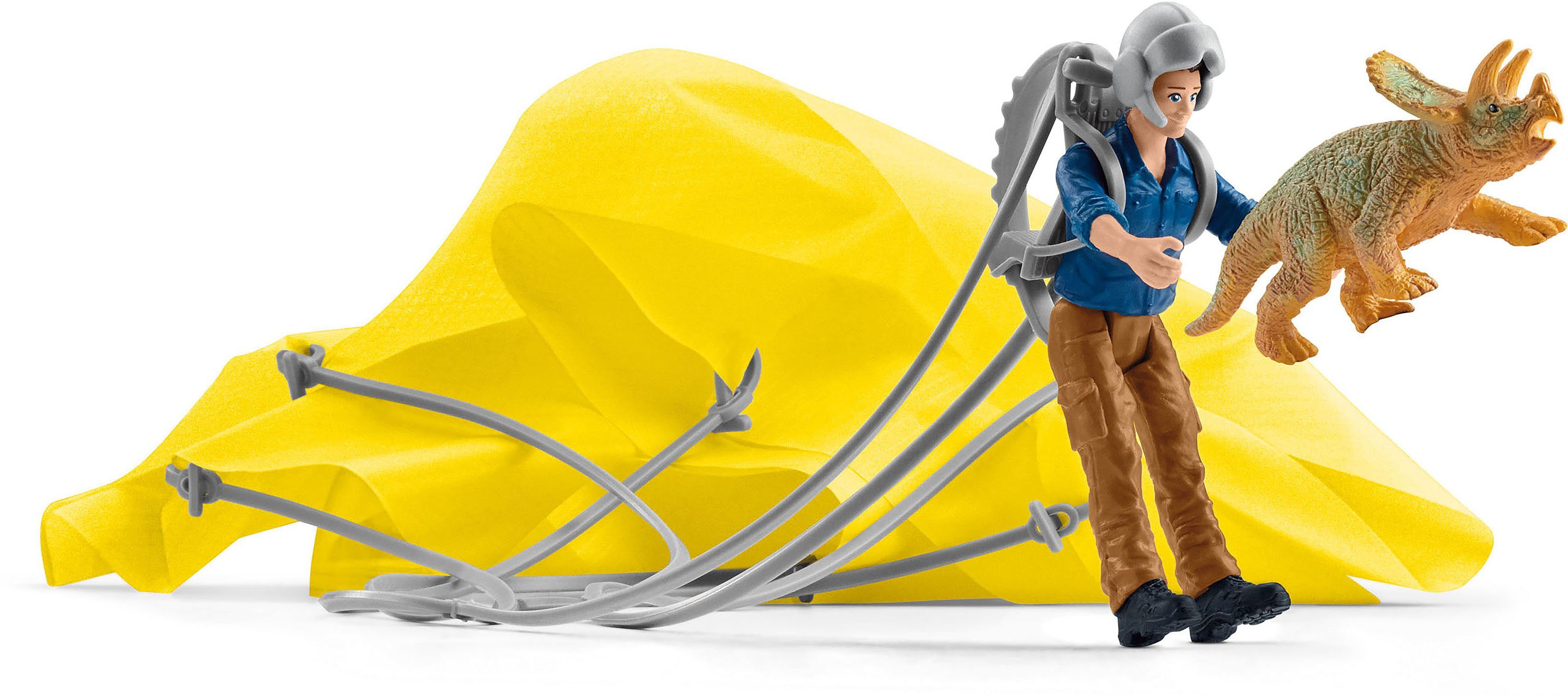 Schleich® Spielfigur DINOSAURS, Dino Fallschirmrettung (41471)