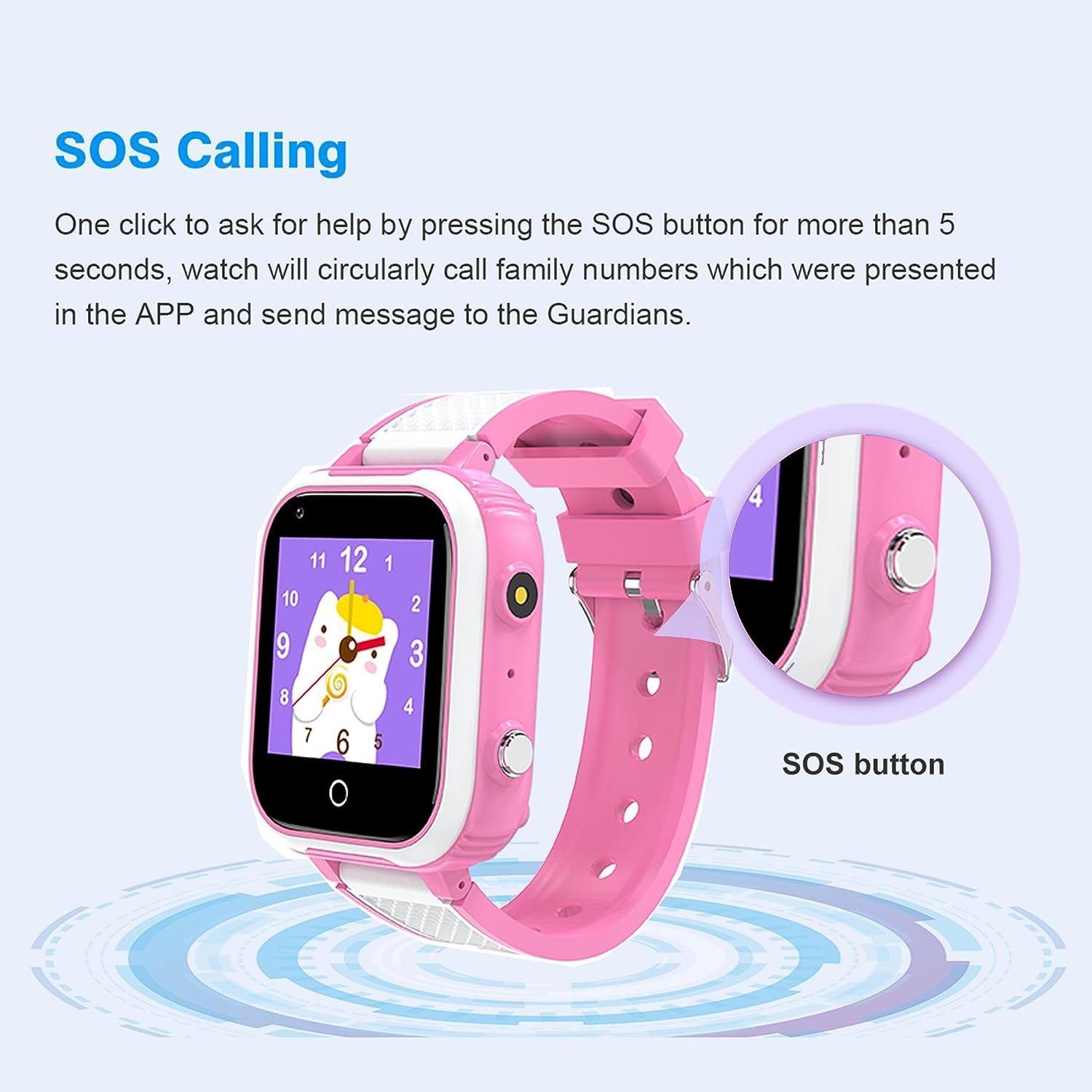 Hikeren Kinder uhr mit GPS,Telefon,SOS,Spiel,Kamera,Wecker,Klassenmodus,IP68 Smartwatch, Bewegungsverfolgung, Sicherheitszone