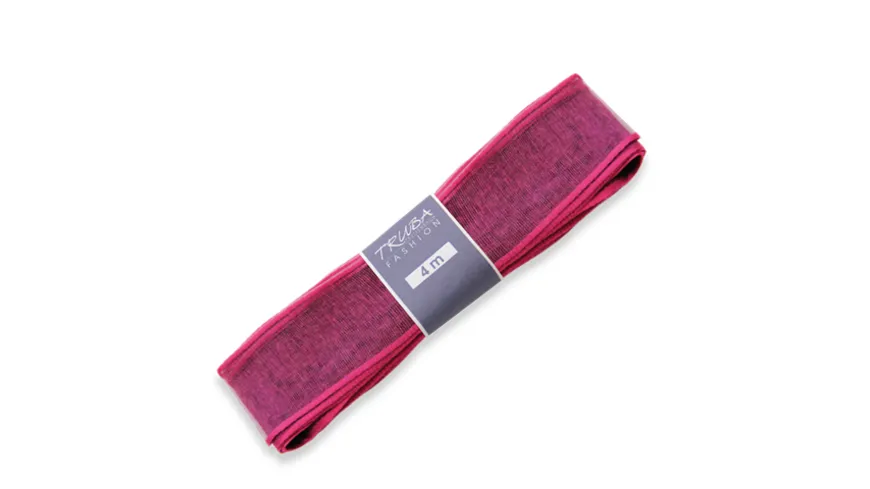 TRUBA Chiffonband mit Draht uni fuchsia 4 m