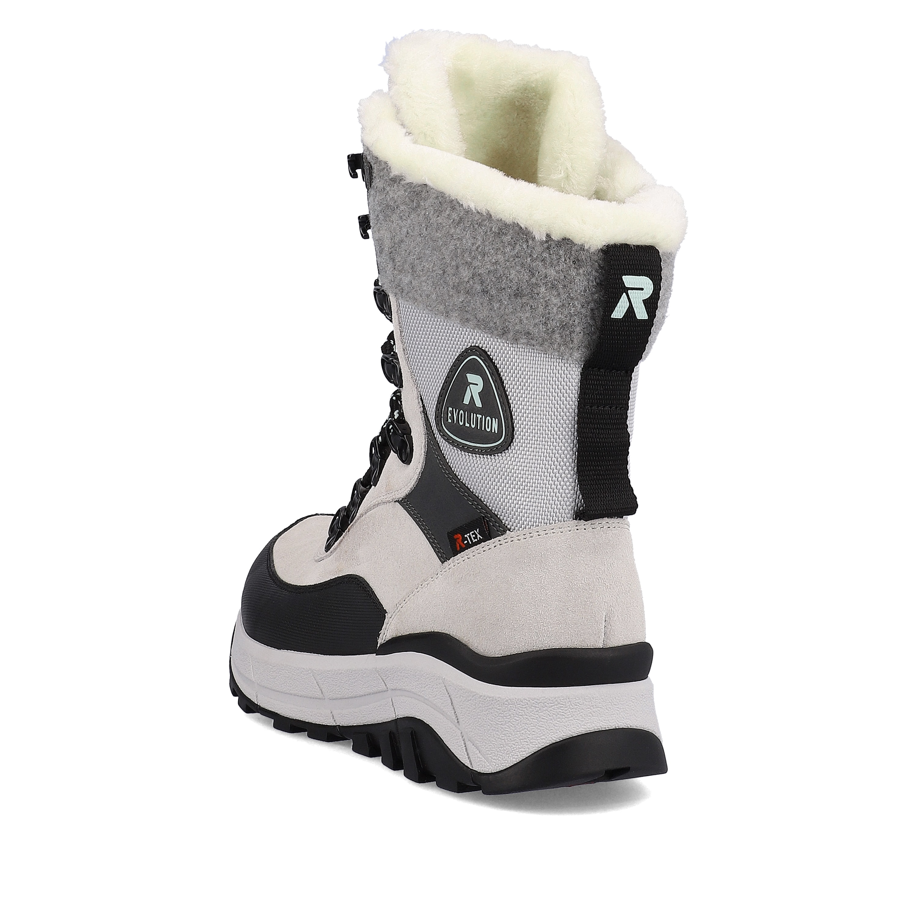 Rieker Damen Schnürstiefel creamy-white black