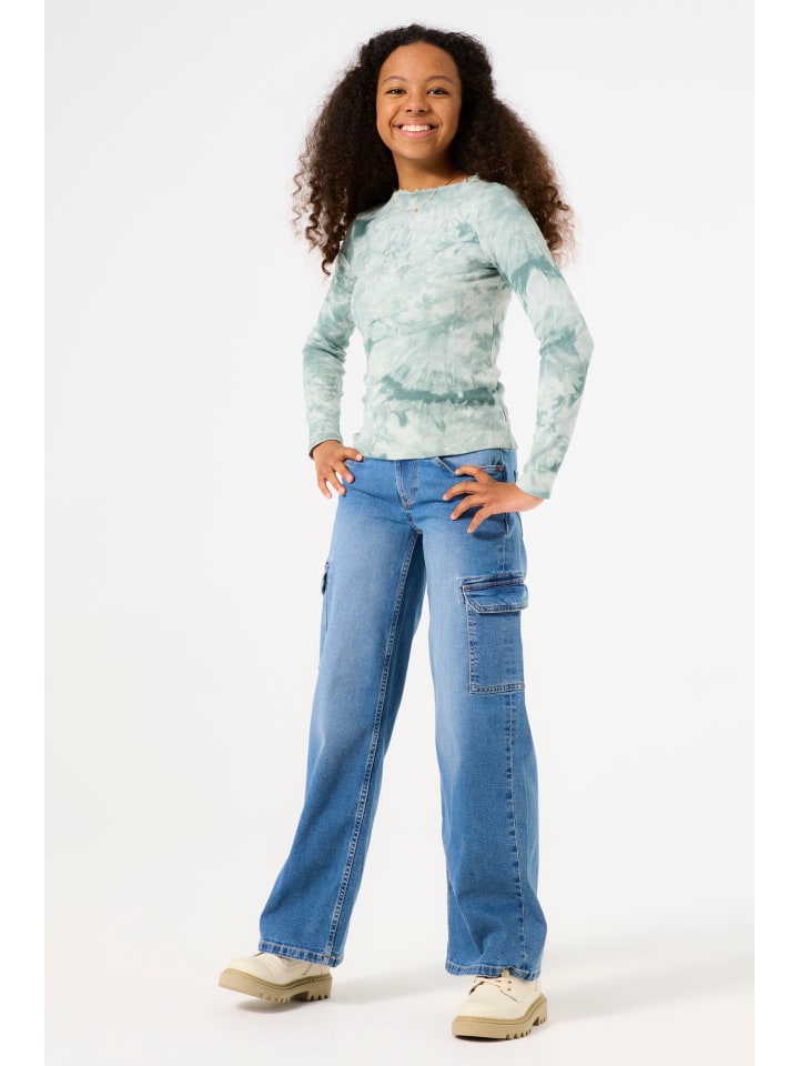 Garcia Langarmshirt mit Batikmuster in misty fields günstig kaufen