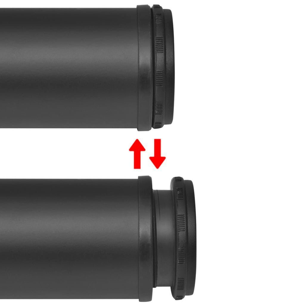 vidaXL Tischbein 4x höhenverstellbares Tischbein Schwarz 710 mm