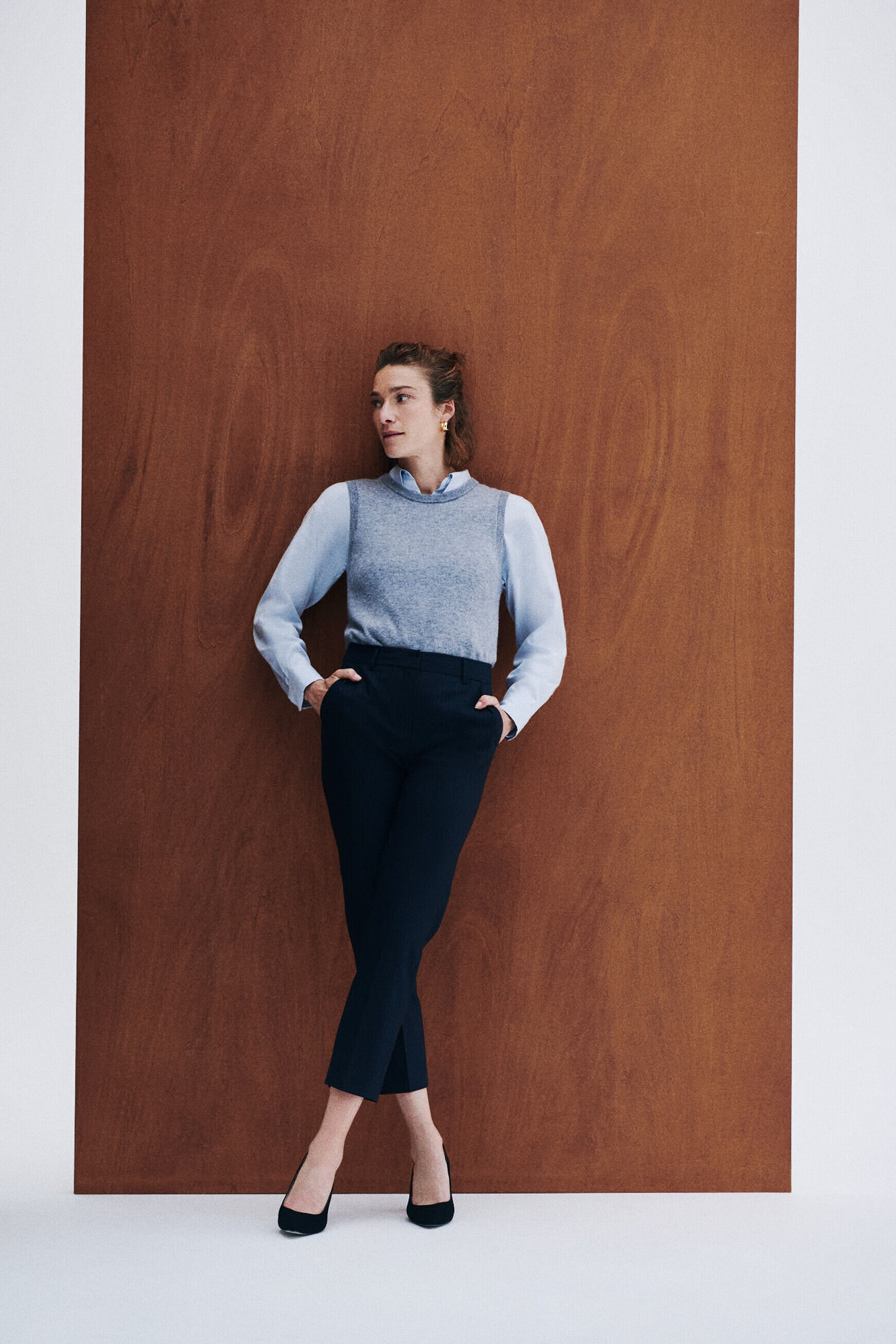 Pantalon psidiko4 bleu marine femme