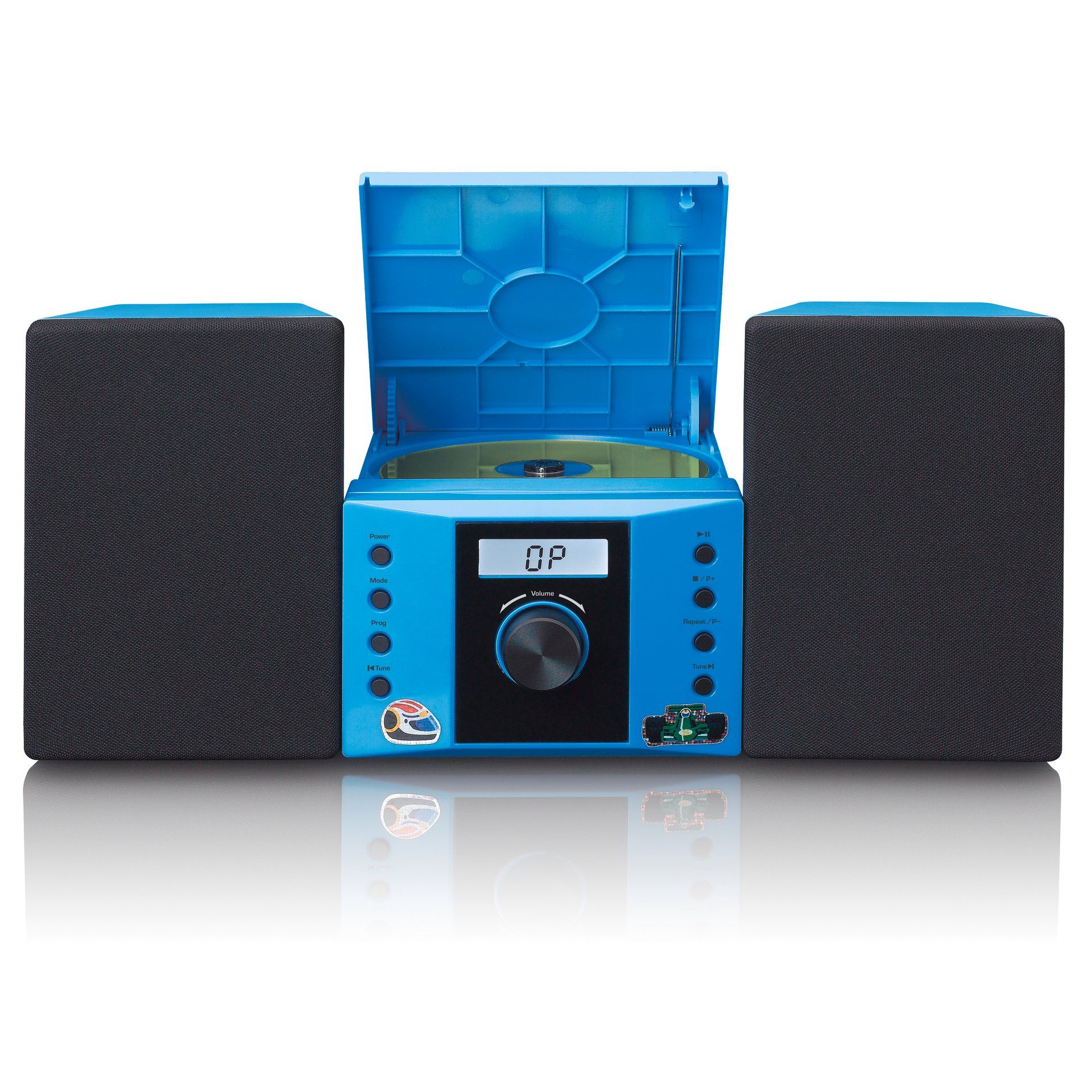 Lenco Micro Set mit CD, FM radio, AUX-IN, Sticker Stereoanlage (FM-Tuner)