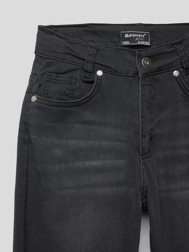 Jeans mit Label-Patch Modell 'NORMAL' in schwarz