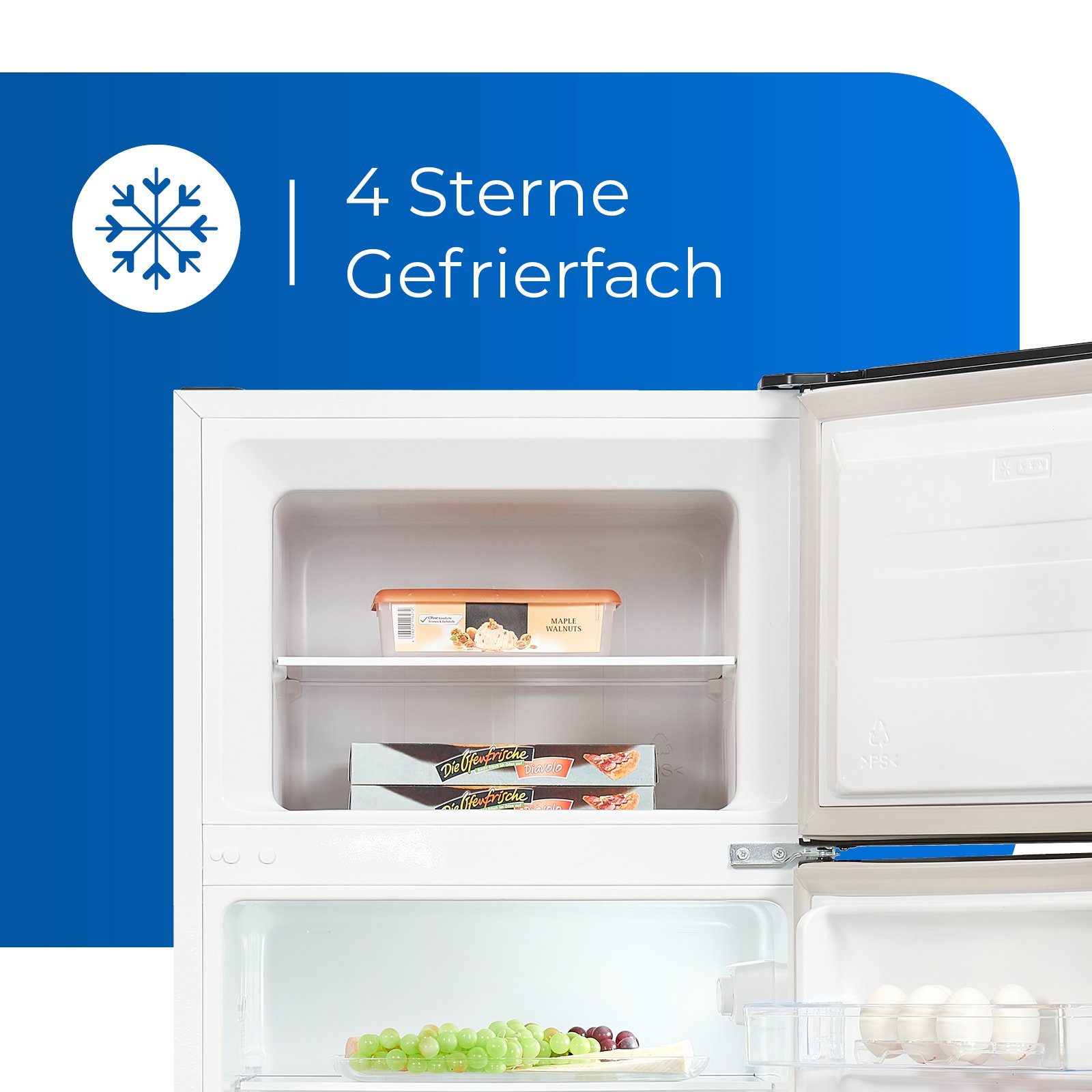 exquisit Kühl-/Gefrierkombination KGC270-45-010E, 143.5 cm hoch, 55 cm breit, starker Alleskönner für Ihren Haushalt