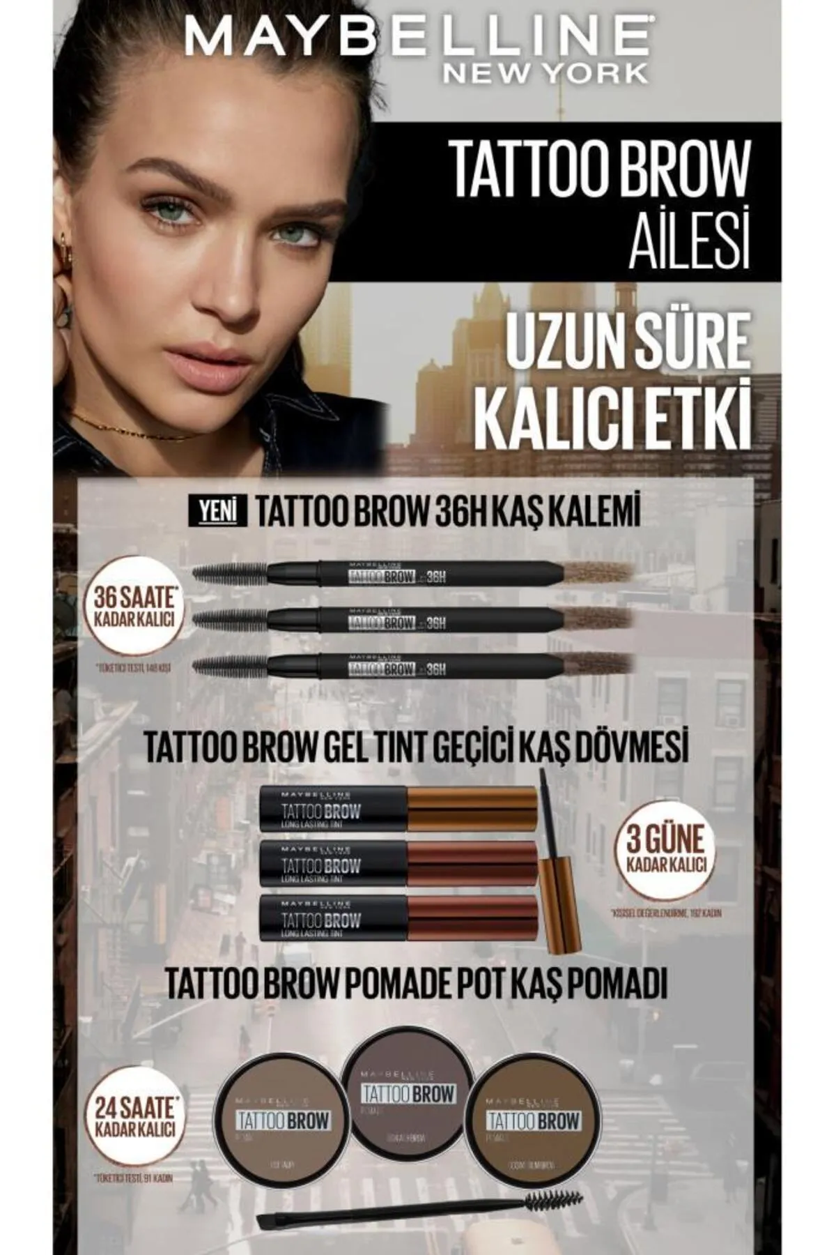 Maybelline New York  Tattoo Brow 36h Augenbrauenstift 05 Mittelbraun