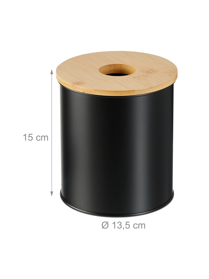 relaxdays Kosmetikeimer in Schwarz - 2 l günstig kaufen onesize