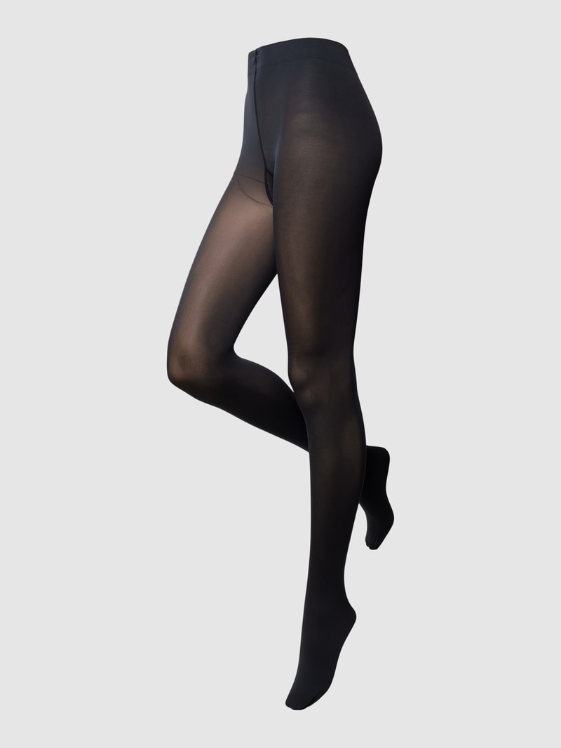 Strumpfhose mit transparentem Design Modell 'SEIDENGLATT' in anthrazit