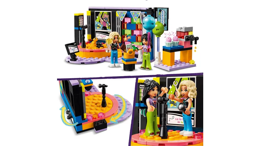 LEGO Friends 42610 Karaoke-Party, Musik-Spielzeug für Mädchen und Jungen