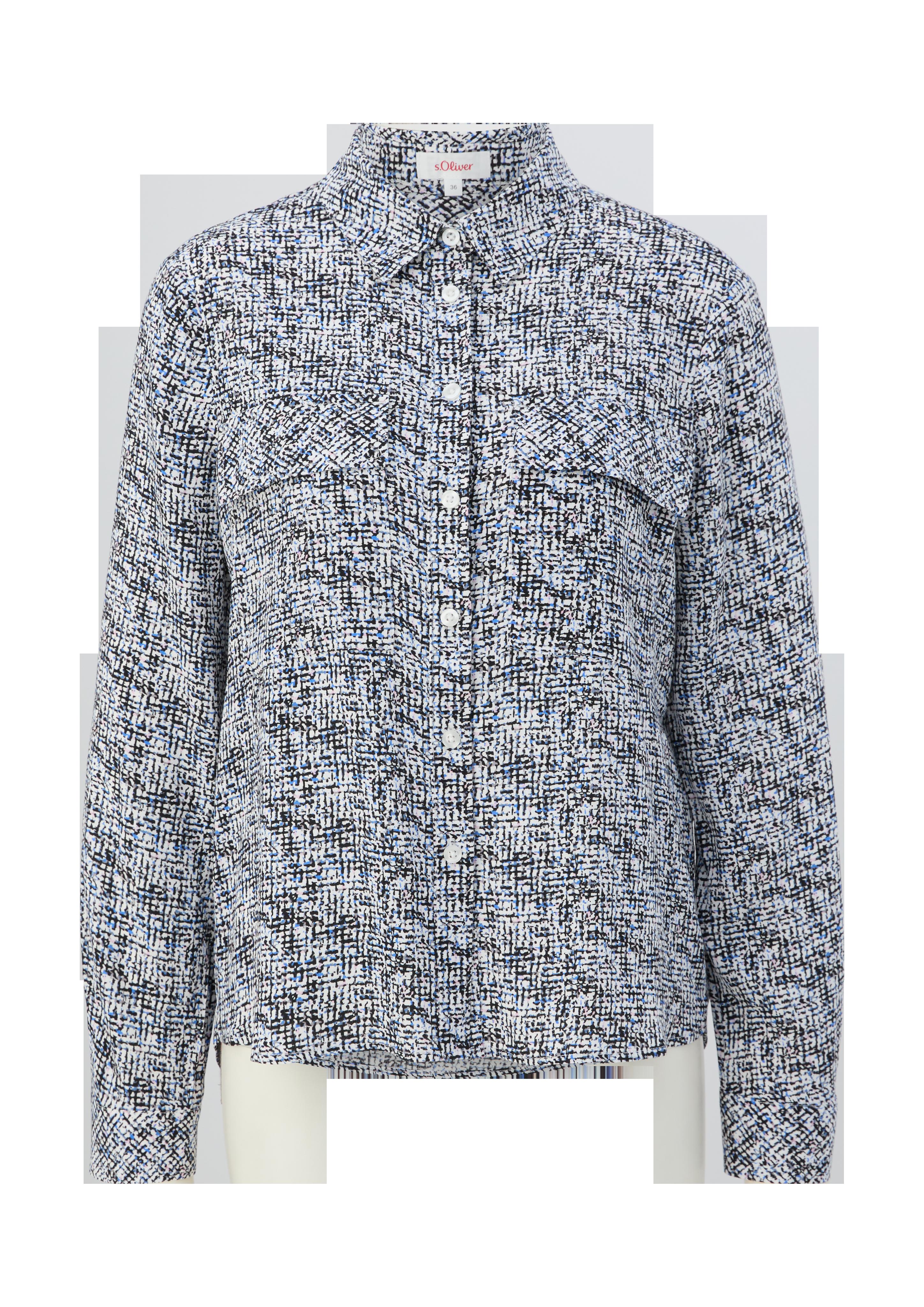 Viskosebluse mit Allovermuster  2124786-02A2