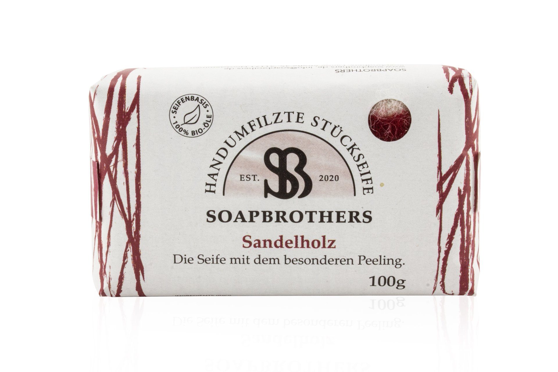 Soapbrothers Handseife Naturkosmetik, Bio-Seife, Handseife in 8 Duftsorten mit Peeling-Effekt, 1-tlg., Filzseife, Naturkosmetik
