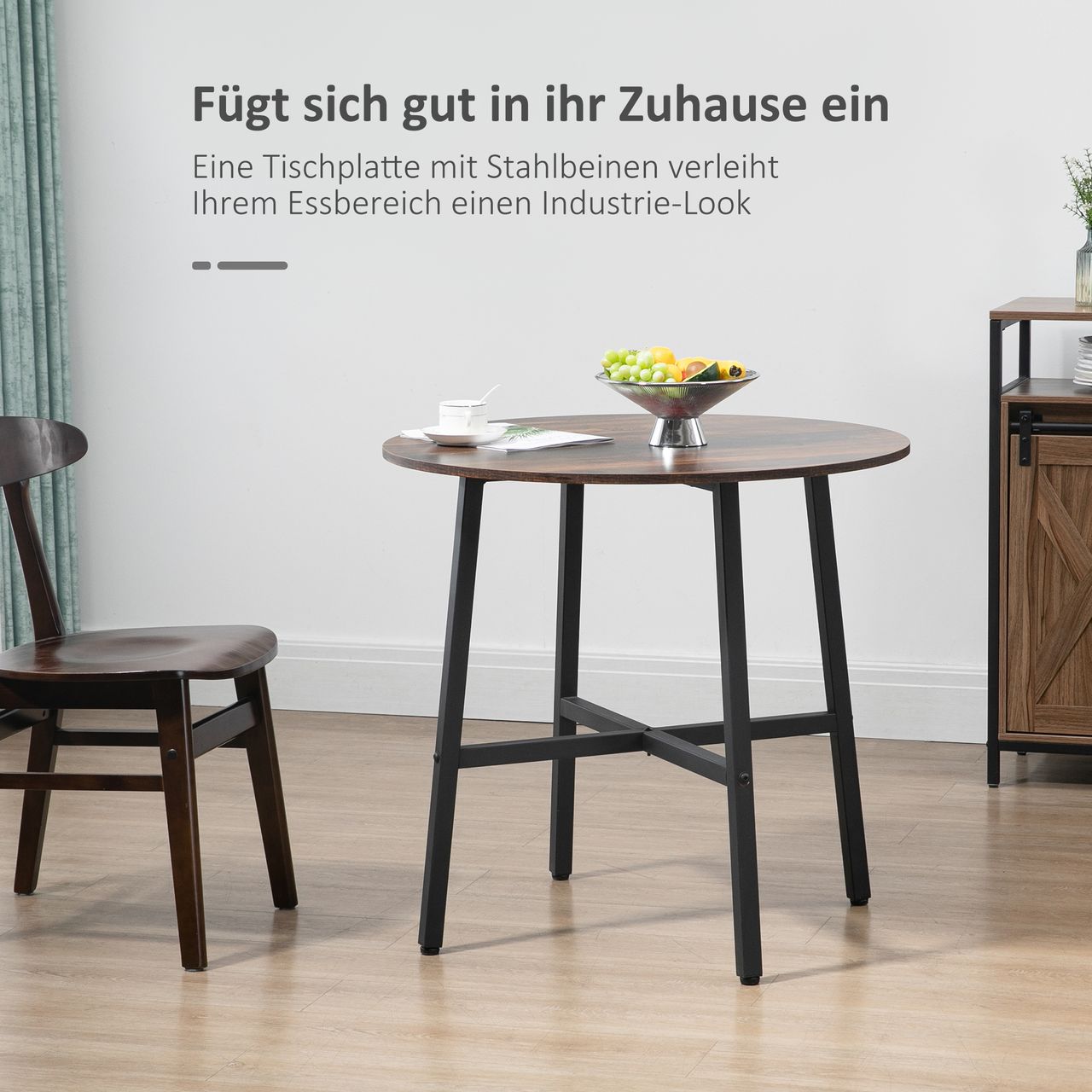 HOMCOM Esszimmertisch Esstisch Küchentisch für 4 Personen für Esszimmer, Küche