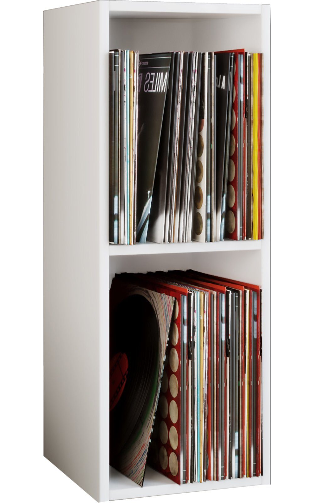 VCM CD-Regal Holz Schallplatten LP Stand Regal Platto 2fach, 1-tlg.