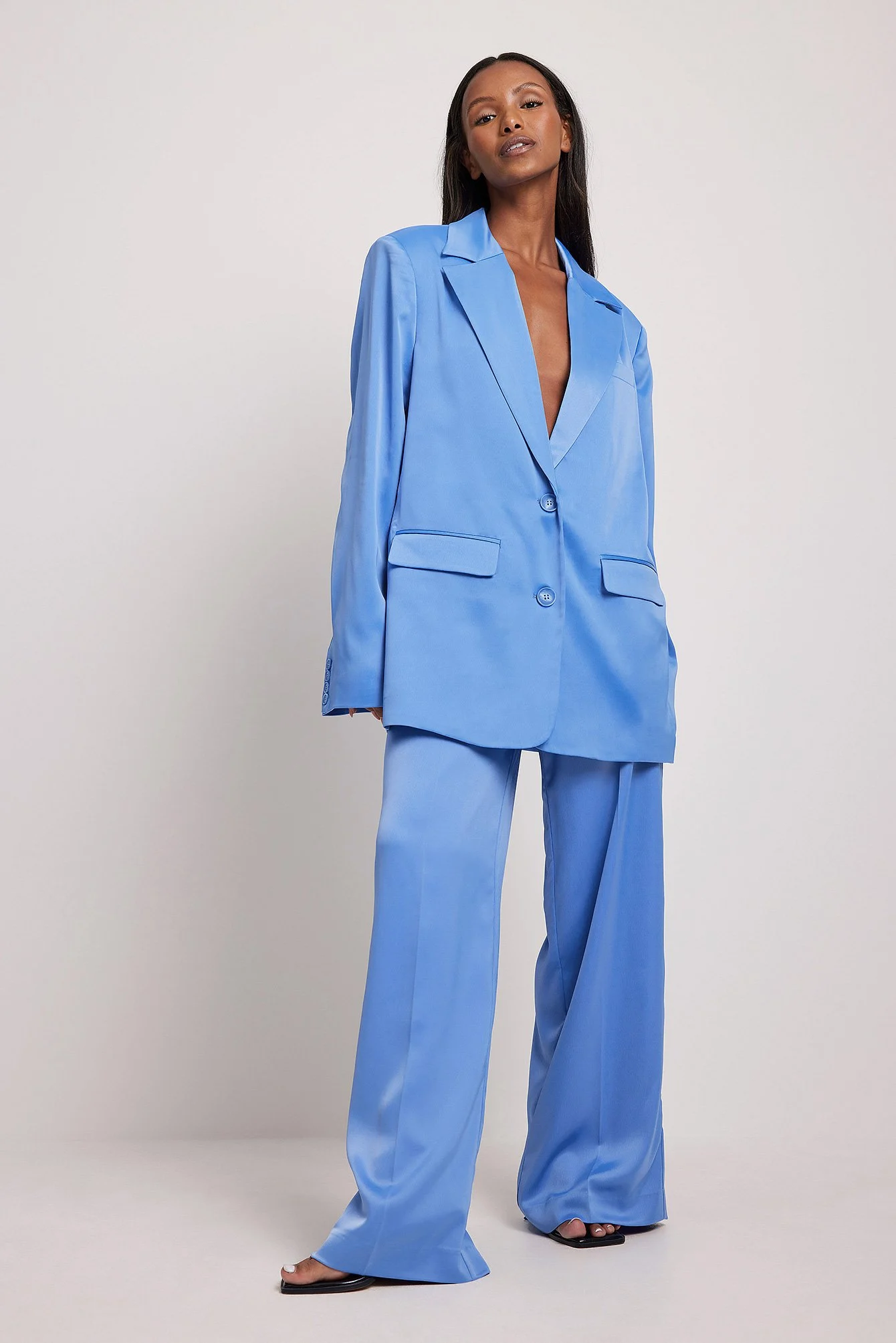 Oversized-Blazer aus Satin aus Satin