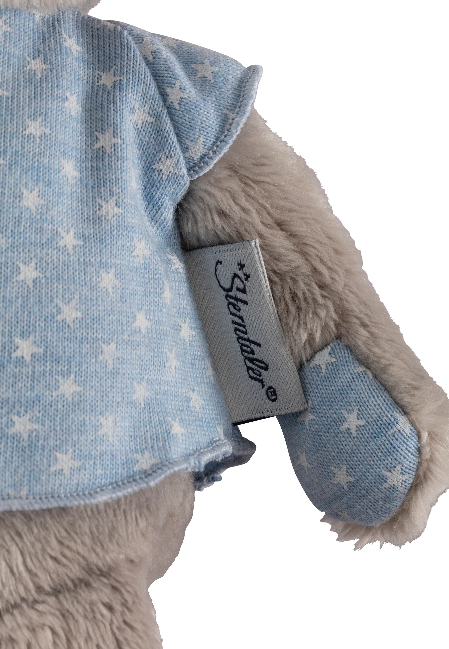 Kuscheltier Esel Emmi in mittelblau
