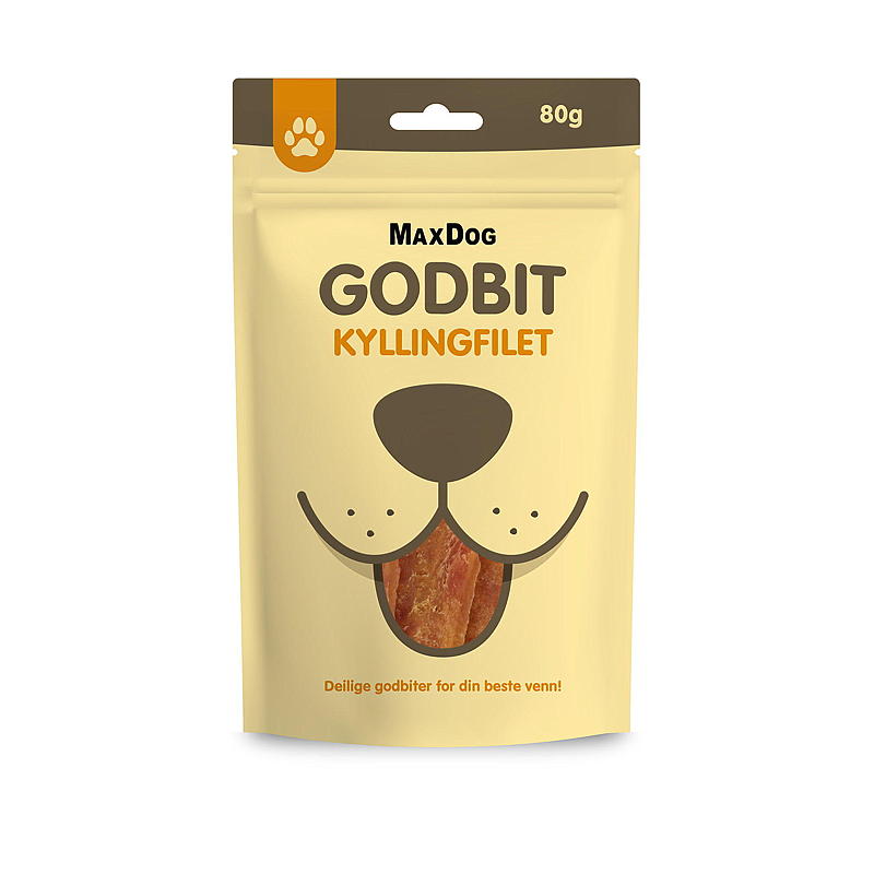 MaxDog Hundesnacks 80 g, kyllingfilet, MaxDog