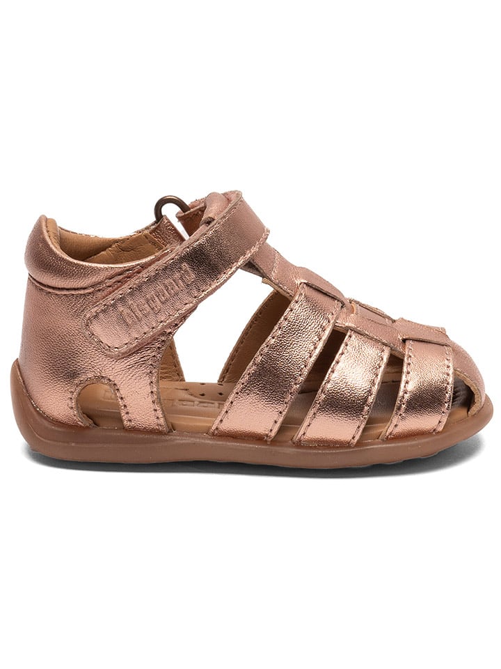 bisgaard Leder-Sandalen in Rosa/ Gold günstig kaufen