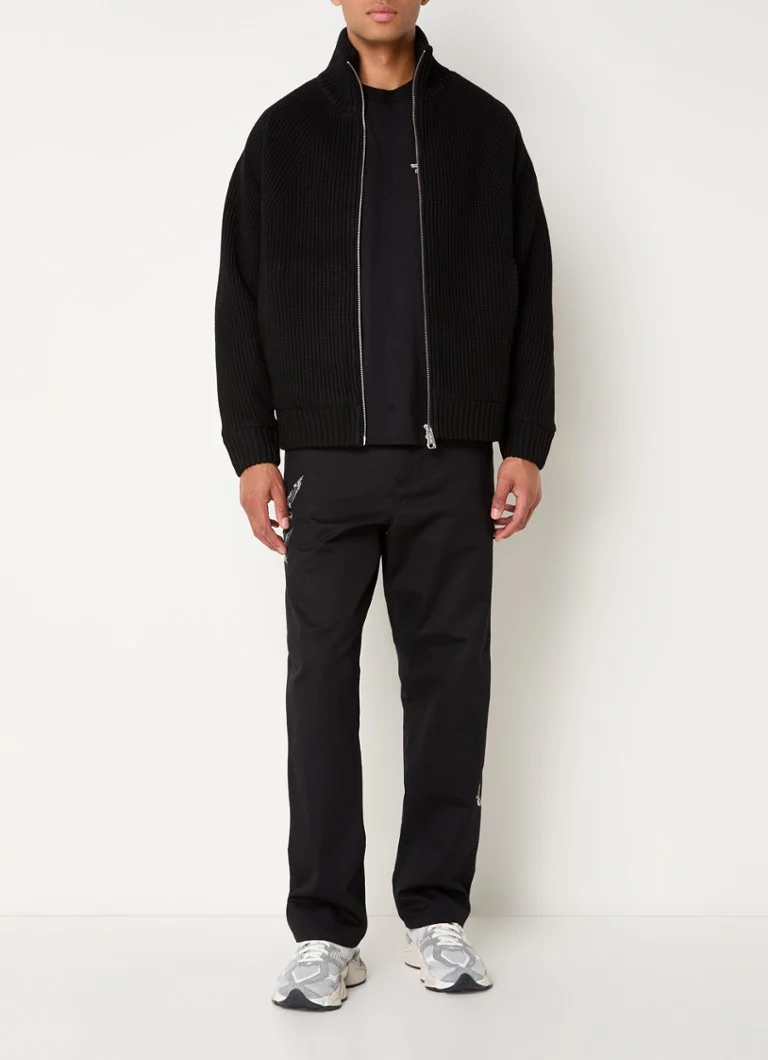 Cardigan Carhartt WIP Banley din amestec de lână cu nervuri, cu buzunare laterale.