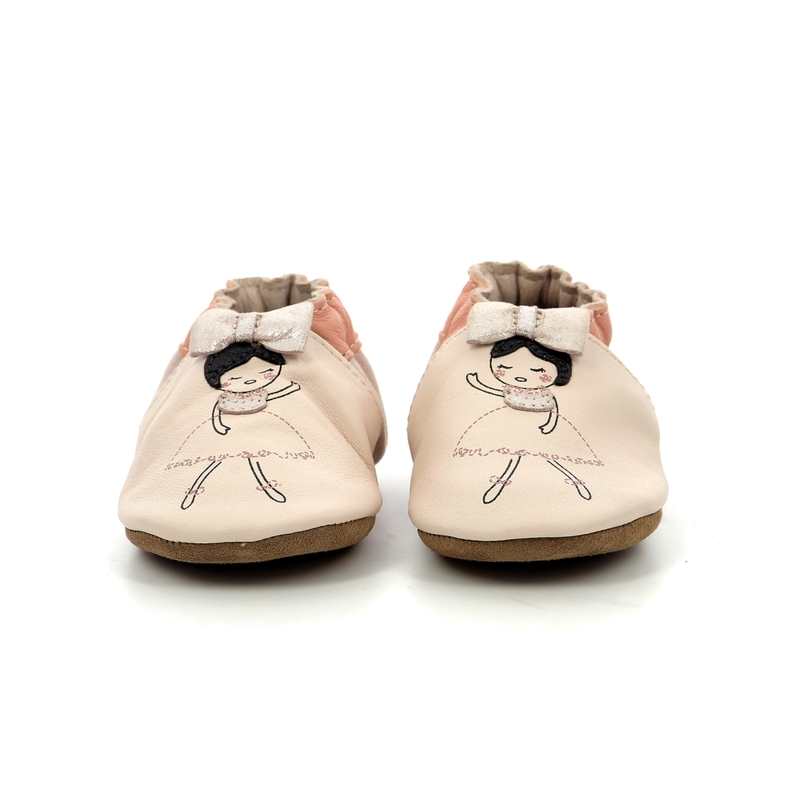 Chaussons cuir tannage vegetal Ballet Passion